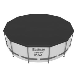 Copripiscina (370 cm) Rotondo Nero 58037 7