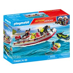 Image of Gommone dei pompieri e acquascooter ( 52 pz ) ACTION HEROES 4-10a 71464 cod094