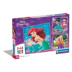 Puzzle 3 x 48 pz Super Color 5a+ (26,8x18,3cm) DISNEY PRINCESS 25304