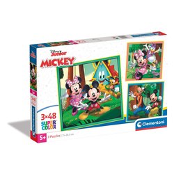 Puzzle 3 x 48 pz Super Color 5a+ (26,8x18,3cm) DISNEY MICKEY & FRIENDS 25298