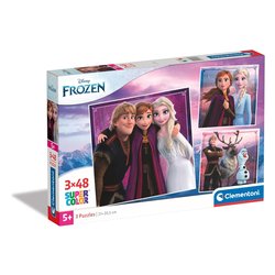 Puzzle 3 x 48 pz Super Color 5a+ (26,8x18,3cm) DISNEY FROZEN 25306