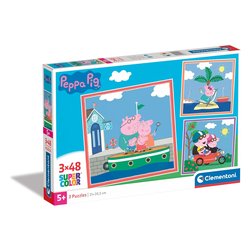 Puzzle PEPPA PIG Tris Supercolor 3 x 48 pz 25293