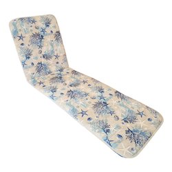 Cuscino lettino misto cotone Oceano azul (58x188x3cm) Non sfoderabile