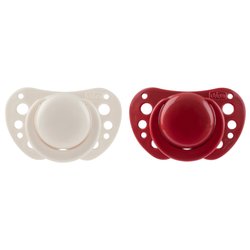 Succhietto (6-16m) silicone 2 pz PHYSIOFORMA AIR Bianco e Rosso 00075033330000
