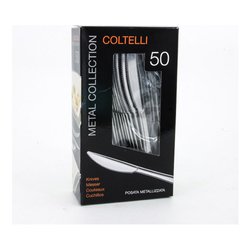 Set coltelli monouso 50pz METAL Silver 6991C 03