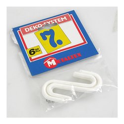 Set ganci a S DEKO SYSTEM Bianco 36 97 07 6 pz