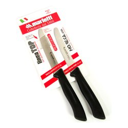 Set coltelli 2 pz lama dentata TOP Nero 24TPC02N