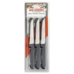Set coltelli bistecca Inox 6 pz lama dentata 11,5 cm ANATOMICA Nero 125AB06N