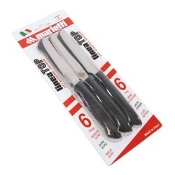 Set coltelli 6 pz lama dentata TOP Nero 13TPB06N