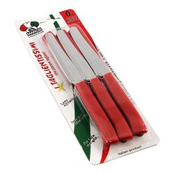 Set coltelli 6 pz lama dentata I TAGLIENTISSIMI Rosso 24TFB06R