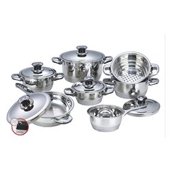 Batteria pentole Inox 12 pz BLUMENTHAL Cromo lucido BA000168