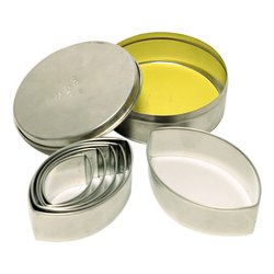 Coppapasta 6 pz Foglie Lisce 50-95x35 mm Metallo Cromo STP63