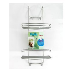 Porta oggetti box doccia 2 ripiani ONDA Silver (26x58x20 cm) 46 04 08
