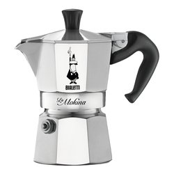 Caffettiera Alluminio 1/2 Tazza MOKINA Cromo satinato 0002380 NP