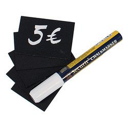 Targhetta vetrina Rettangolare (7,4x5,2 cm) SECURIT Nero TAG A8 WT