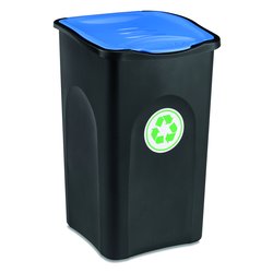Pattumiera differenziata (50Lt) B COLOR LINE Nero e Blu 70652