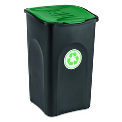 Pattumiera differenziata (50Lt) B COLOR LINE Nero e Verde 70651
