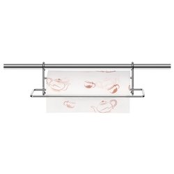 Porta rotolo barra sottopensile (33x19x12cm) MONTI Cromo 900054