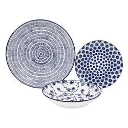 Servizio piatti Porcellana 18 pz VEGA Blu Art 45