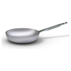 Padella Alluminio (45cm) alta svasata PROFESSIONALE SERIE 7000 Silver naturale 7002 45