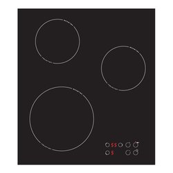Piano cottura induzione 3 zone PI 45 Black (45cm)