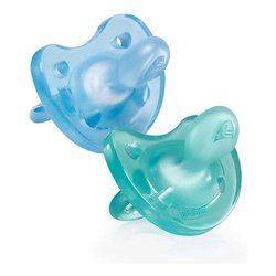 Gommotto bimbo Dual Soft (6-16m) silicone 2 pz PHYSIOFORMA Verde e Azzurro 7308761