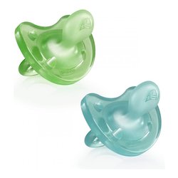 Gommotto bimbo Dual Soft (16-36m) silicone 2 pz PHYSIOFORMA Verde e Azzurro 7308661