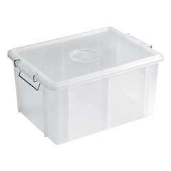 Cassetta BOX con coperchio Bianco (50x40x26cm) 1900M1 BI