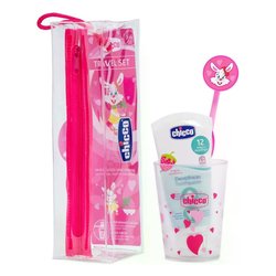 Set igiene orale infanzia Hippo 36m+ Fucsia 120991
