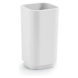 Bicchiere porta spazzolino SEVENTY Bianco (6,5x6,5x12,2 cm) 6398 02M