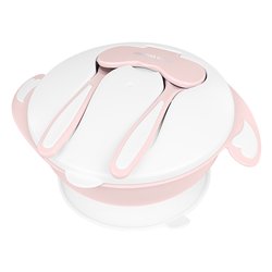 Set pappa Con ventosa antiribaltamento BOWL 4 IN 1 Pink 31302040069