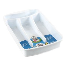 Porta posate 4 posti (31x18x4,5cm) Bianco 47101