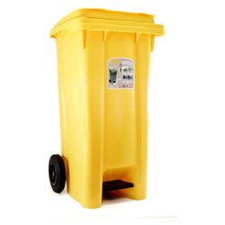 Bidone carellato (120Lt) con pedale URBAN ECO SYSTEM Giallo 25705