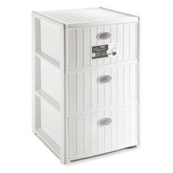 Cassettiera salvaspazio 3C (40x40x60cm) ELEGANCE Bianco 30462