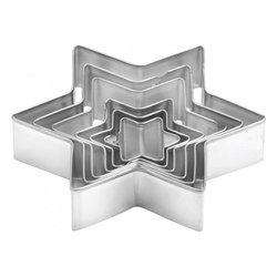 Formine biscotti 6 pz Stella d. 2,5 - 9 cm DELICIA Silver 631364