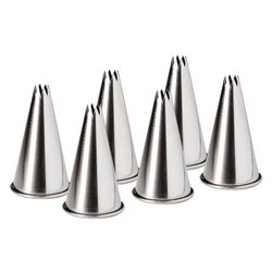 Beccuccio sac a poche 6 pz Stelle d. 4 - 15 mm Acciaio FV62847