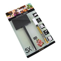 Targhetta vetrina Rettangolare con spillone (8x18 cm) SECURIT Nero TAG RECTANGLE 5