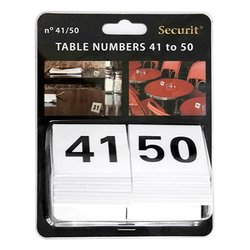 Segnaposto Set 10 Numeri da 41 a 50 (5,2x4,2x5,2cm) SECURIT Bianco TN 41 50 WT