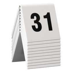 Segnaposto Set 10 Numeri da 31 a 40 (5,2x4,2x5,2cm) SECURIT Bianco TN 31 40 WT