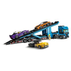Image of Camion trasportatore con auto sportive ( 998 pz ) CITY GREAT VEHICLES 7a+ 60408 cod094