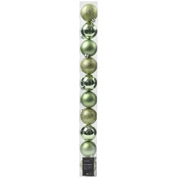Palline albero 10pz (6 cm) Green tea 9022469