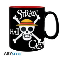 Tazza mug Ceramica (460ml) Logo Straw Hat Crew ONE PIECE Nero ABYMUGA451