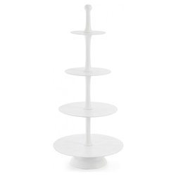 Alzata (55x123cm) Decorativa 4 piani MALLET Bianco 0184869