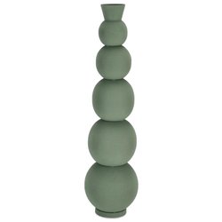 Vaso Metallo (20x76cm) Bottiglia decorativa RIDHI Verde 0185319