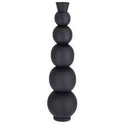 Vaso Metallo (20x76cm) bottiglia decorativa RIDHI Nero 0185316