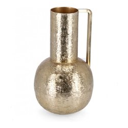 Vaso Alluminio (17,5x31cm) Bottiglia decorativa LATHE Oro 0184217