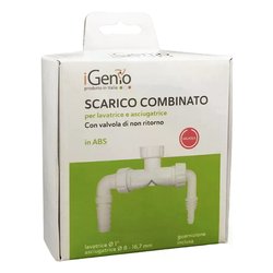 Scarico combinato lavatrice e asciugatrice Valvole anti ritorno bianco 1" e D. 8-16,7 mm 933