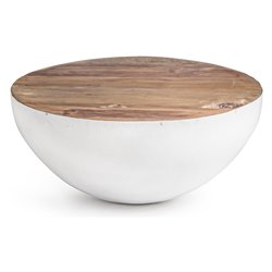 LANCASTER Tavolino Bianco (70cm)