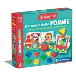 Image of Gioco prescolare Il Trenino delle Forme 12-36m SAPIENTINO BABY MONTESSORI 16865 cod094