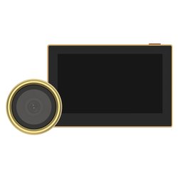 Citofono Spioncino con display Gold CS HP2 R100 6E2WB GD